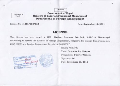 License Front